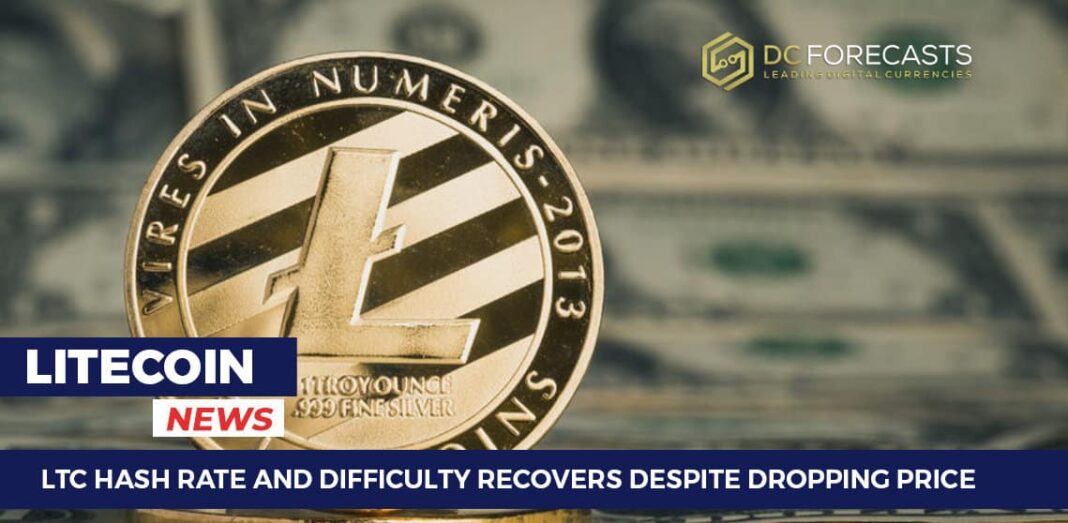 LTC Hash Rate And Difficulty Recovers Despite Dropping Price
