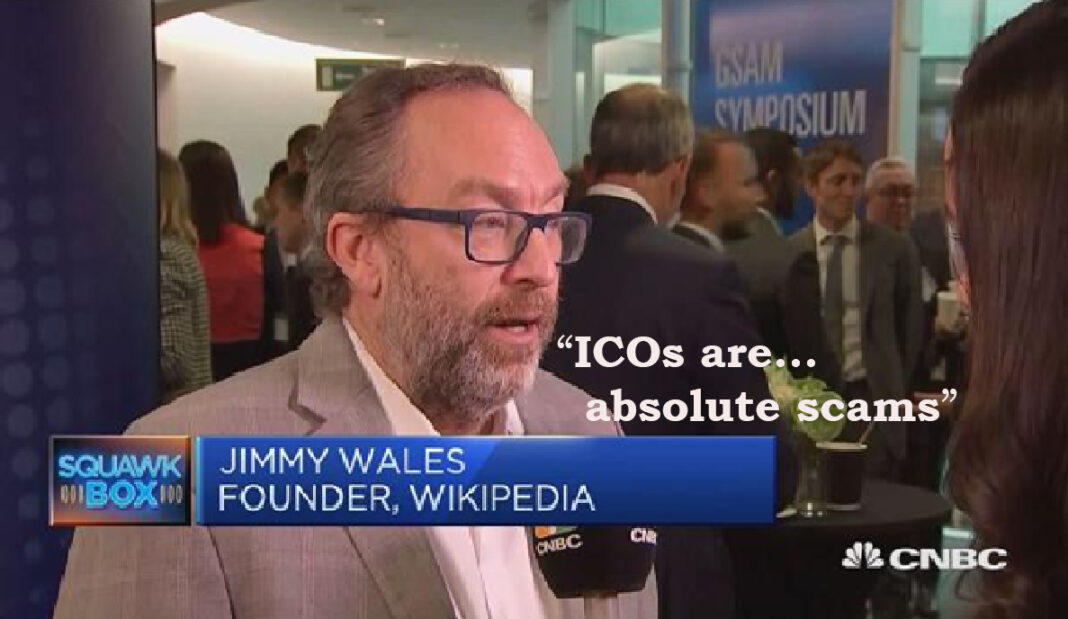 The Founder Of Wikipedia Treats ICOs As Scams