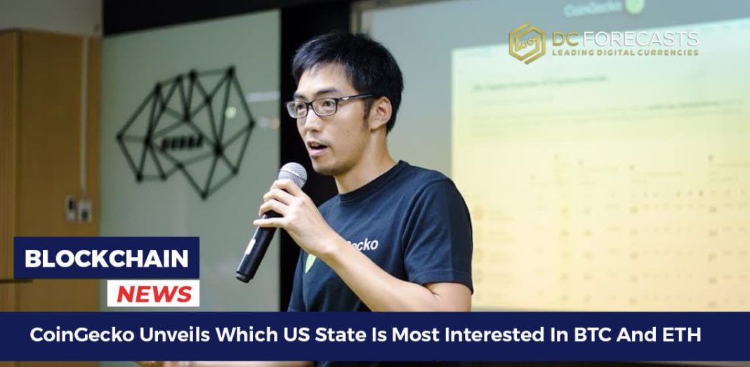 CoinGecko Unveils Which US State Is Most Interested In BTC And ETH