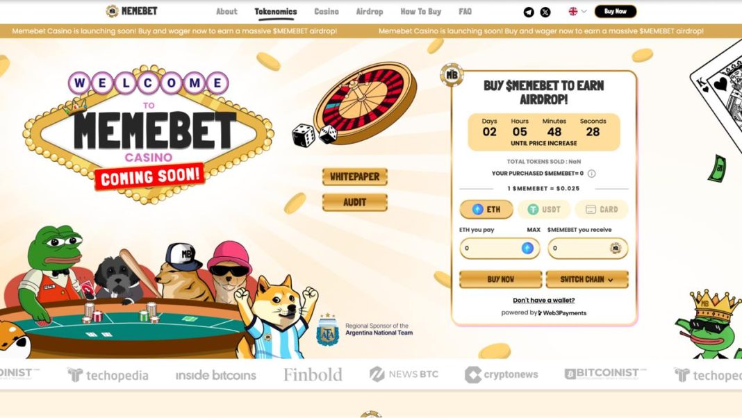 Memebet Token Launches New Presale, Brings GambleFi to Meme Coins - Next Crypto to Explode? – Branded Spotlight Bitcoin News