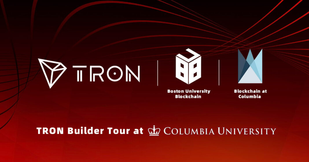 TRON DAO hosted the TRON Builder Tour at Columbia University with Blockchain at Columbia and Boston University Blockchain