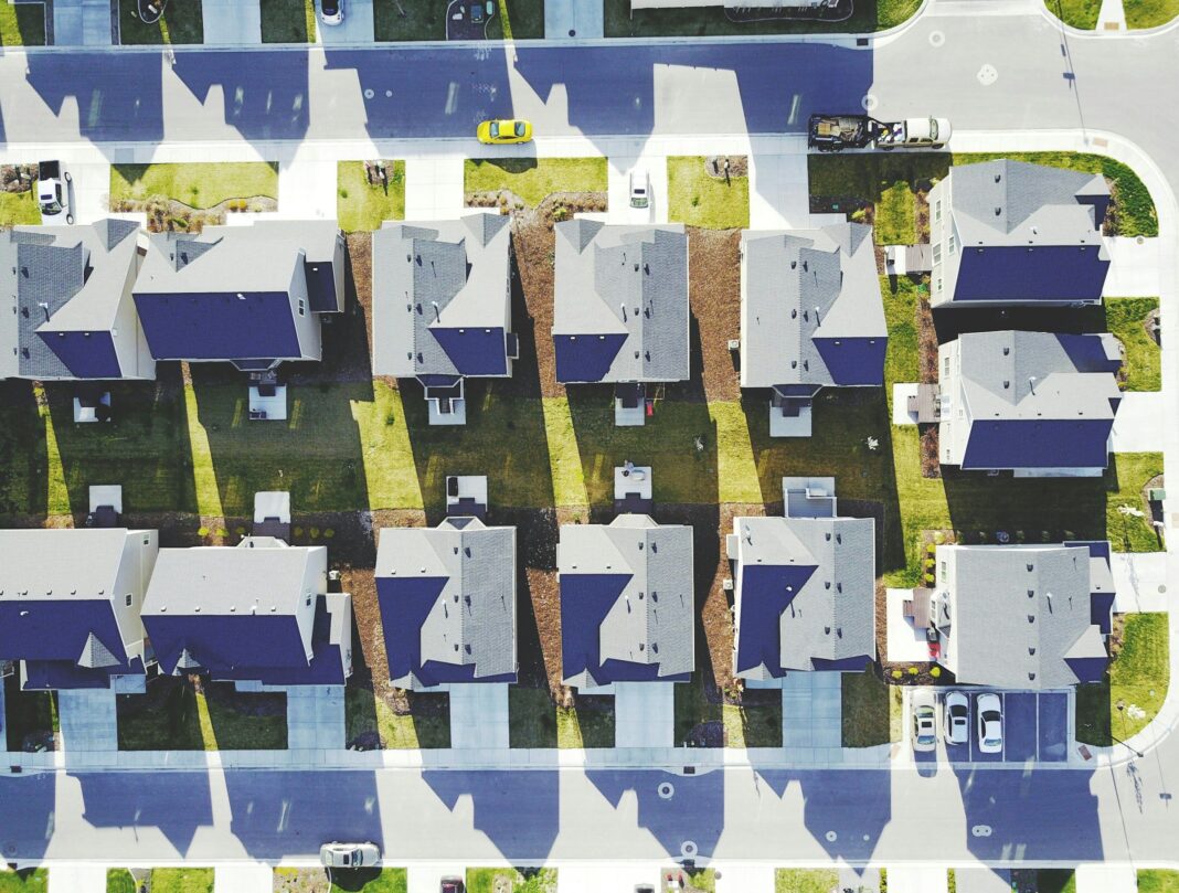 Rooftops of homes